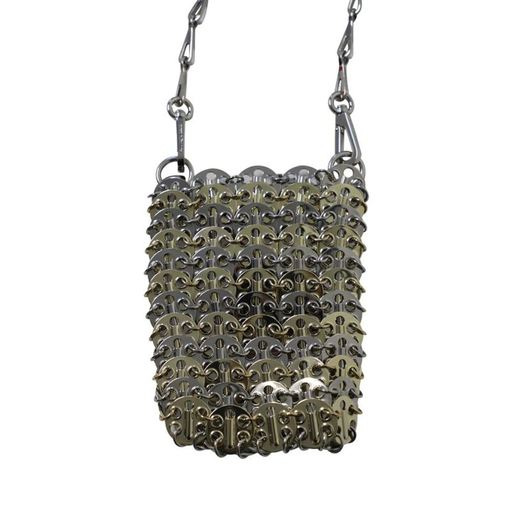 Paco Rabanne 1969 Iconic Mini Shoulder Bag in Silver Metal - Picture 4 of 8